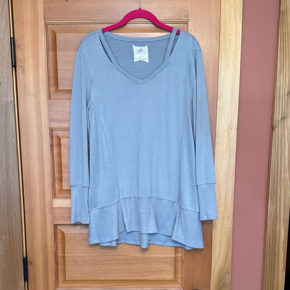 Cupid Light Gray V-Neck Tunic